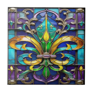 Radiant Fleur de Lis Keramische Tegel Tegeltje