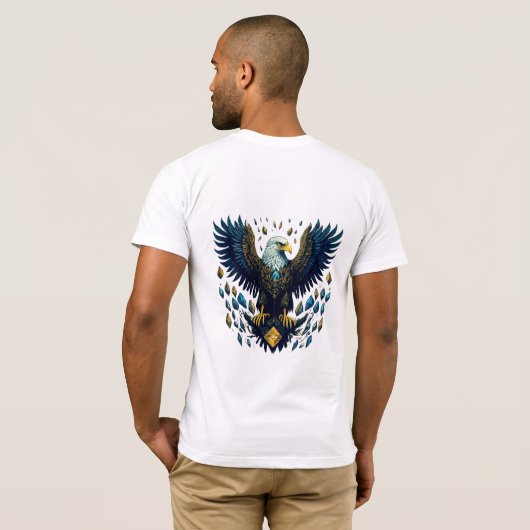 Radiant Flight: Crystal Eagle Emblem T-shirt (Achterkant volledig)