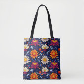 Radiant Floral Burst Wellness Canvas tas (Voorkant)