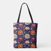 Radiant Floral Burst Wellness Canvas tas (Achterkant)