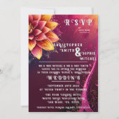 Radiant Floral Elegance - Huwelijksfeest Kaart (Voorkant)