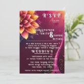 Radiant Floral Elegance - Huwelijksfeest Kaart (Staand voorkant)