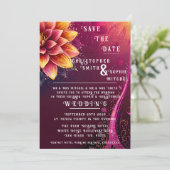 Radiant Floral Elegance - Huwelijksfeest Kaart (Staand voorkant)