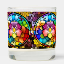 Radiant Floral Glas in lood Geurkaars