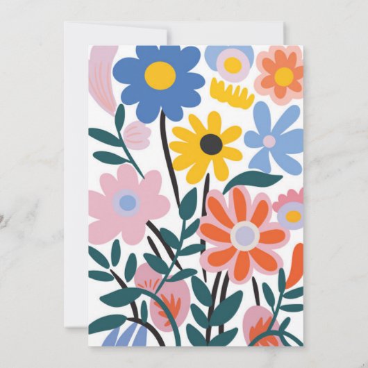 Radiant Floral Joy Verjaardag Kaart (Achterkant)