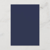 Radiant Floral Navy Blue Burgundy Red Wedding Informatiekaartje (Achterkant)
