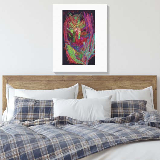 Radiant Floral Stretched Canvas Print (Insitu (Slaapkamer))