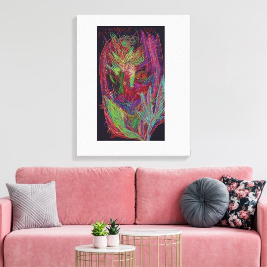 Radiant Floral Stretched Canvas Print (Insitu (Woonkamer))