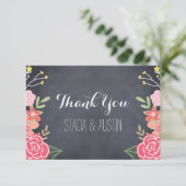 Radiant Florals Flat Hartelijk dank Bedankkaart (Staand voorkant)