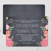 Radiant Florals Weddenschap - Roze Kaart (Voorkant / Achterkant)