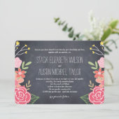 Radiant Florals Weddenschap - Roze Kaart (Staand voorkant)