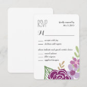 Radiant Florals Weddenschap RSVP Kaartje (Voorkant / Achterkant)