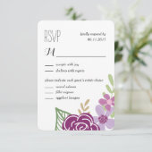 Radiant Florals Weddenschap RSVP Kaartje (Staand voorkant)