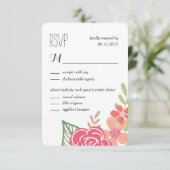 Radiant Florals Weddenschap RSVP Kaartje (Staand voorkant)