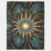 Radiant Fractal Flower Fleece Deken (Voorkant)