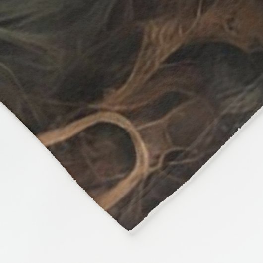 Radiant Fractal Flower Fleece Deken (Hoek)