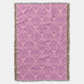 Radiant Frosted Orchid Damask Deken (Voorkant Verticaal)