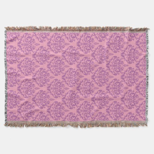 Radiant Frosted Orchid Damask Deken (Voorkant)