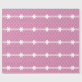 Radiant Frosted Orchid Damask met Snowflake Cadeaupapier (Vlak)