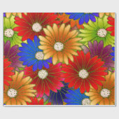 Radiant Garden Burst Wrapping Paper Cadeaupapier (Vlak)