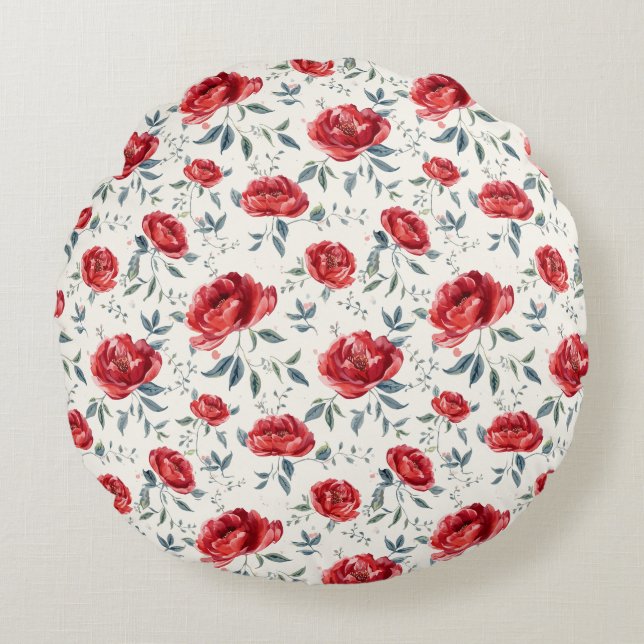 Radiant garden of confidence pattern rond kussen (Voorkant)