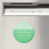 Radiant Glam Damask bewaar de datum Magnet op (Insitu (Vaatwasser))