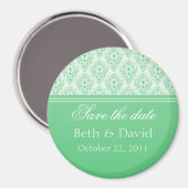 Radiant Glam Damask bewaar de datum Magnet op (Voorkant / Achterkant)