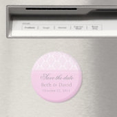 Radiant Glam Damask bewaar de datum Magnet op (Insitu (Vaatwasser))