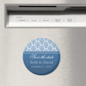 Radiant Glam Damask bewaar de datum Magnet op (Insitu (Vaatwasser))