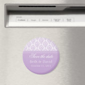 Radiant Glam Damask bewaar de datum Magnet op (Insitu (Vaatwasser))
