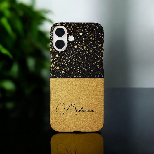 Radiant Glam (Glitter - goud - Leer) Case-Mate iPhone Case