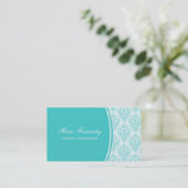 Radiant Glam Visitekaartje, Turquoise Visitekaartje (Staand voorkant)
