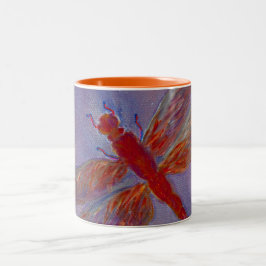 Radiant Glimmer Dragonfly Tweekleurige Koffiemok
