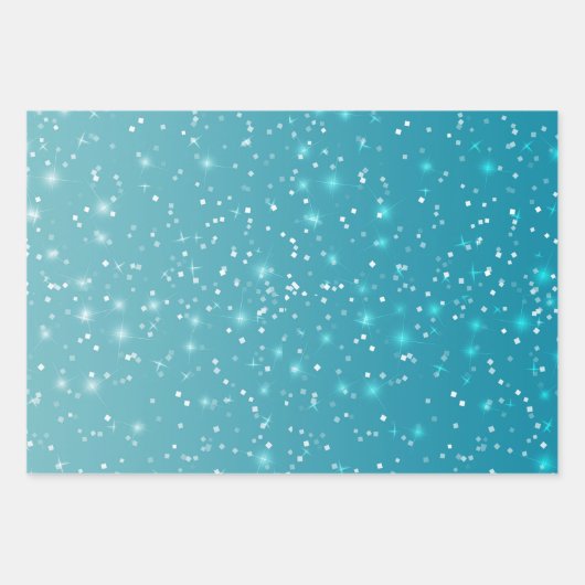 Radiant Glitter Wrapping Paper - Set van 3 vellen (Voorkant 2)