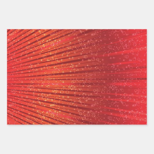 Radiant Glitter Wrapping Paper - Set van 3 vellen (Voorkant)