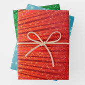 Radiant Glitter Wrapping Paper - Set van 3 vellen (In situ)