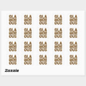 Radiant Gold GLAMOROUS Decal Ontwerp Vierkante Sticker (Vel)