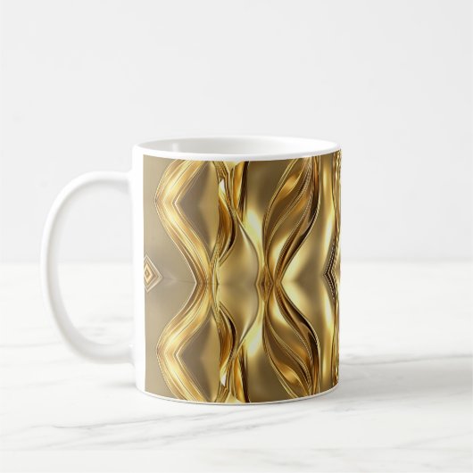 Radiant Golden Pattern Koffiemok (Links)