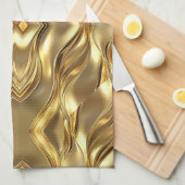 Radiant Golden Pattern Theedoek (Quarter Fold)