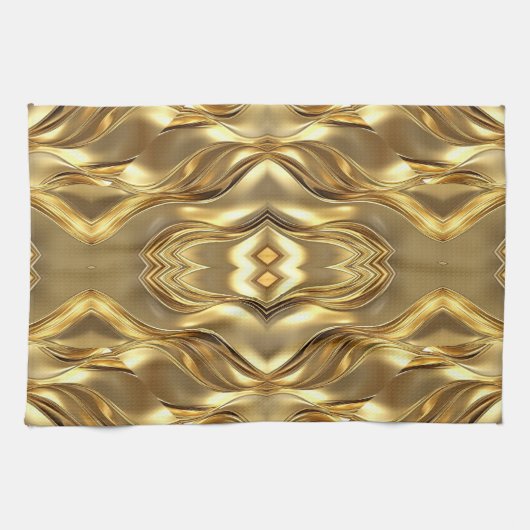 Radiant Golden Pattern Theedoek (Horizontaal)