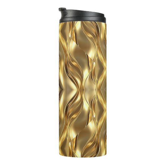 Radiant Golden Pattern Thermosbeker (Geroteerd rechts)