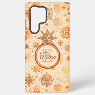 Radiant Golden Snowflake Elegance Samsung Galaxy Hoesje