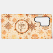 Radiant Golden Snowflake Elegance Samsung Galaxy Hoesje (Achterkant horizontaal)