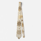 Radiant Golden Snowflake Elegance Stropdas (Voorkant)