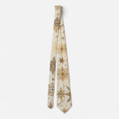 Radiant Golden Snowflake Elegance Stropdas (Achterkant)