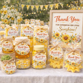 Radiant Golden Sun Celebration Bedankjes Labels