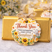 Radiant Golden Sun Celebration Bedankjes Labels