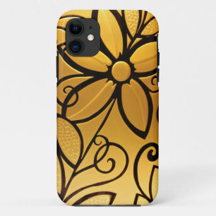 Radiant Golden Yellow Floral Design iPhone 11 Hoesje