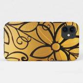Radiant Golden Yellow Floral Design Case-Mate iPhone Case (Achterkant (horizontaal))