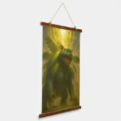 Radiant Guardian van de oude ruïnes Hangend Wandkleed (Gebogen)